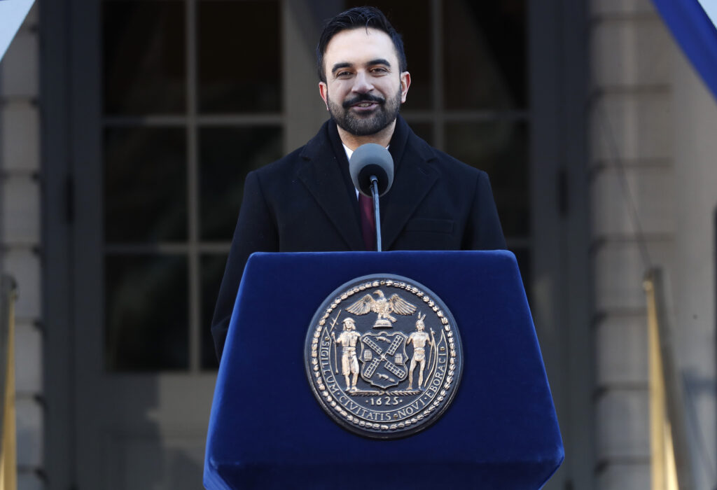 New York City Mayor Zohran Mamdani delivers inaugural address on Jan. 1, 2026.
