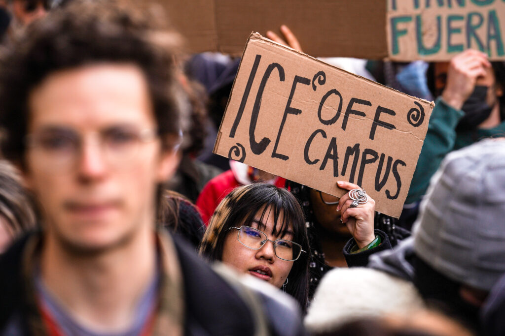 Students protest at Columbia University