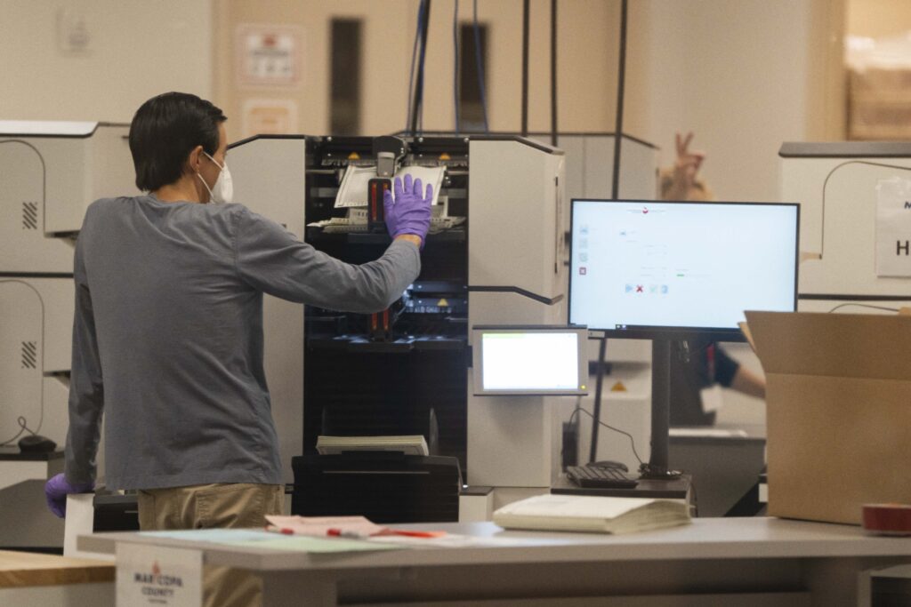 Maricopa County Tabulation and Election Center in Phoenix, Arizona,